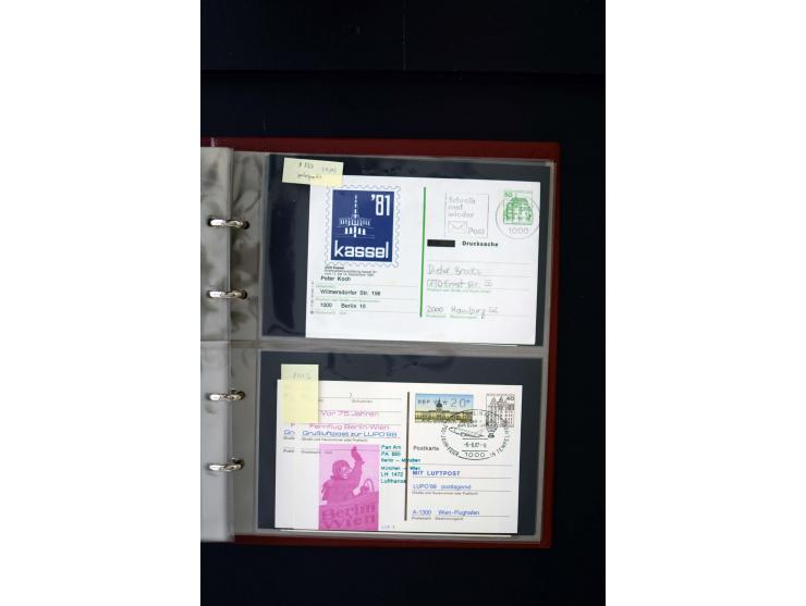 1952/90, Privatganzsachen-Sammlung mit ca. 1300 Umschlägen, Karten, Streifbändern etc., ungebraucht und gestempelt mit Double