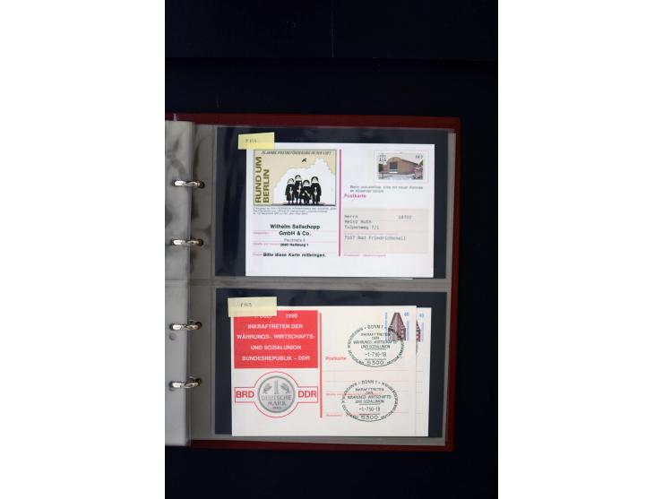 1952/90, Privatganzsachen-Sammlung mit ca. 1300 Umschlägen, Karten, Streifbändern etc., ungebraucht und gestempelt mit Double