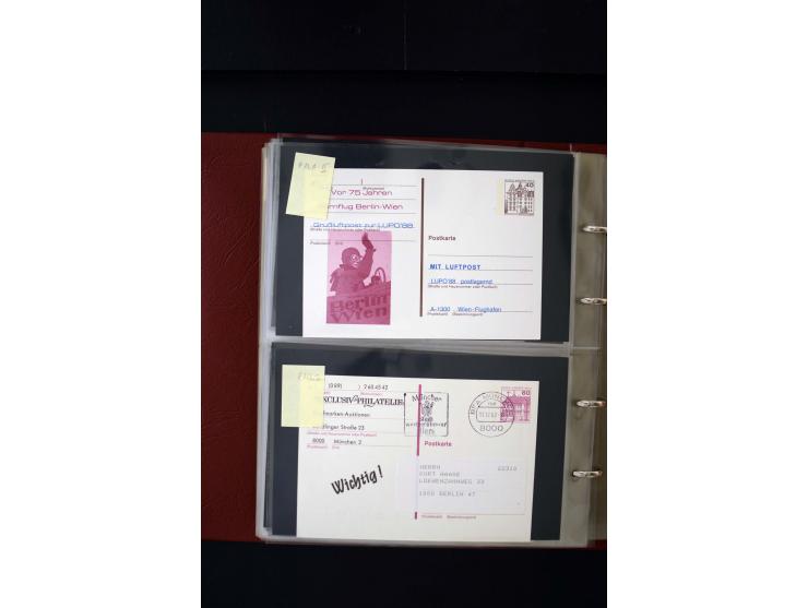 1952/90, Privatganzsachen-Sammlung mit ca. 1300 Umschlägen, Karten, Streifbändern etc., ungebraucht und gestempelt mit Double