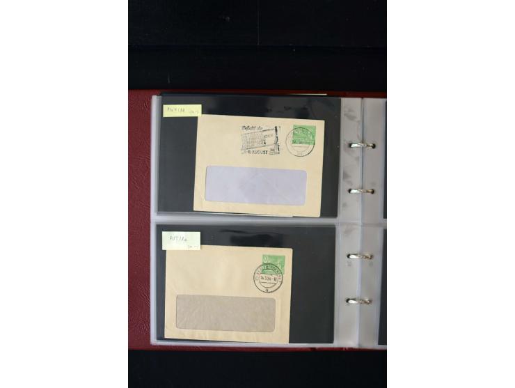 1952/90, Privatganzsachen-Sammlung mit ca. 1300 Umschlägen, Karten, Streifbändern etc., ungebraucht und gestempelt mit Double