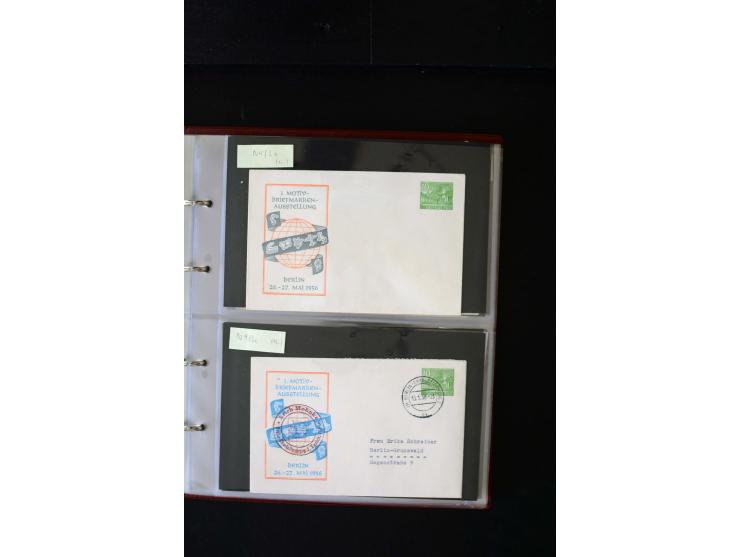 1952/90, Privatganzsachen-Sammlung mit ca. 1300 Umschlägen, Karten, Streifbändern etc., ungebraucht und gestempelt mit Double