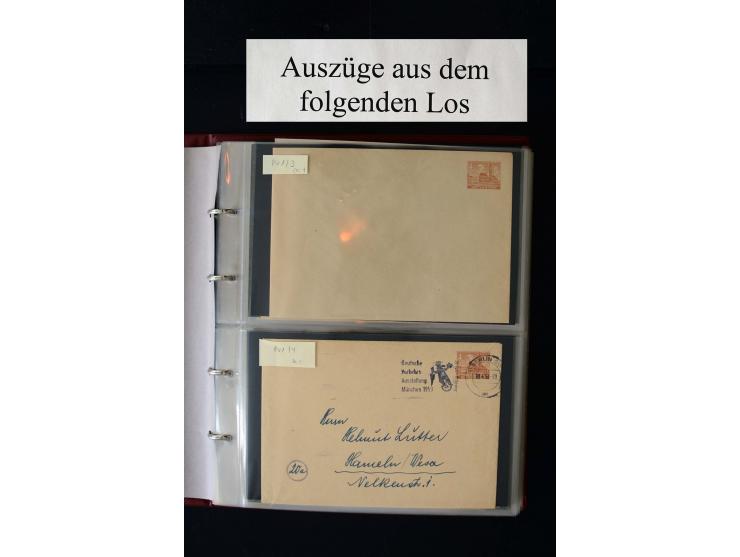 1952/90, Privatganzsachen-Sammlung mit ca. 1300 Umschlägen, Karten, Streifbändern etc., ungebraucht und gestempelt mit Double