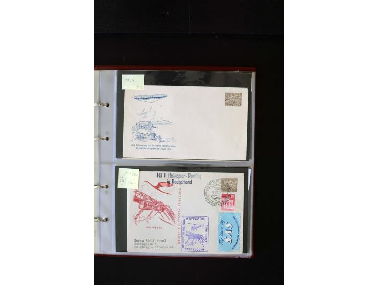 1952/90, Privatganzsachen-Sammlung mit ca. 1300 Umschlägen, Karten, Streifbändern etc., ungebraucht und gestempelt mit Double