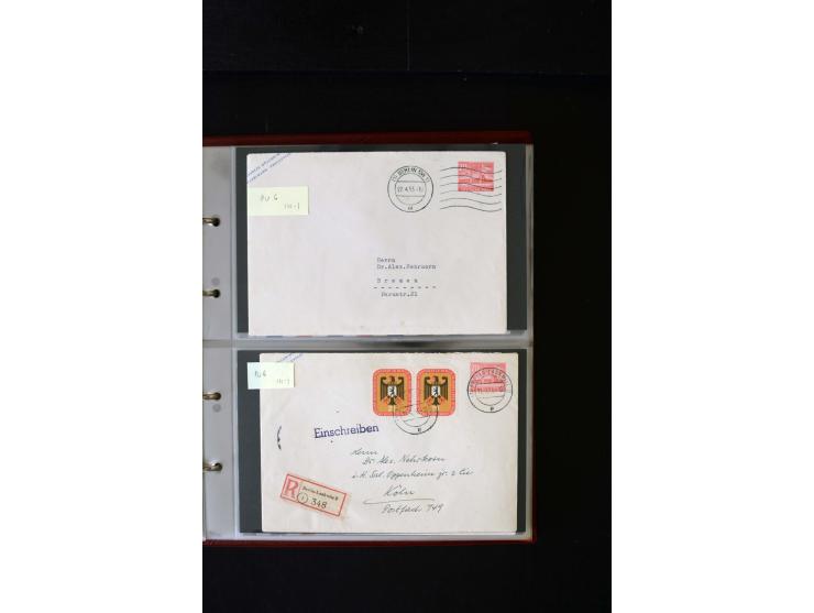 1952/90, Privatganzsachen-Sammlung mit ca. 1300 Umschlägen, Karten, Streifbändern etc., ungebraucht und gestempelt mit Double
