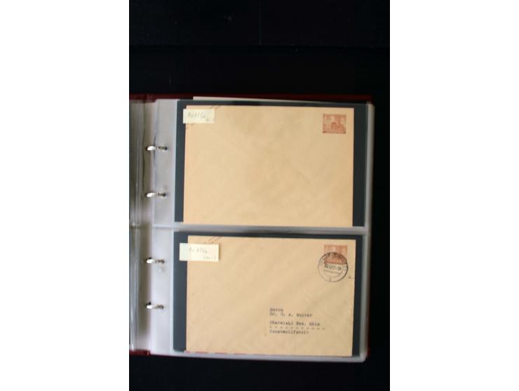 1952/90, Privatganzsachen-Sammlung mit ca. 1300 Umschlägen, Karten, Streifbändern etc., ungebraucht und gestempelt mit Double