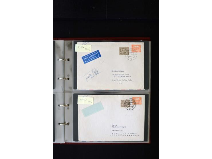 1952/90, Privatganzsachen-Sammlung mit ca. 1300 Umschlägen, Karten, Streifbändern etc., ungebraucht und gestempelt mit Double