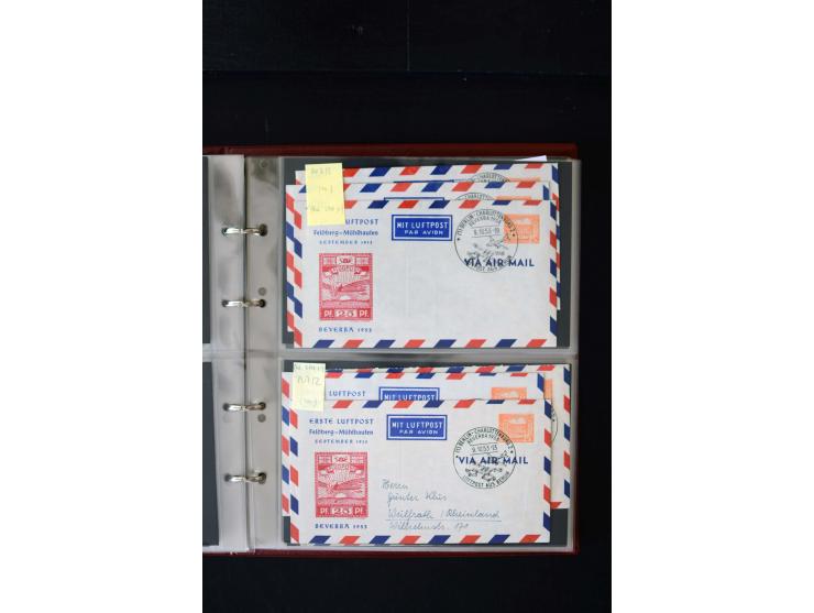 1952/90, Privatganzsachen-Sammlung mit ca. 1300 Umschlägen, Karten, Streifbändern etc., ungebraucht und gestempelt mit Double