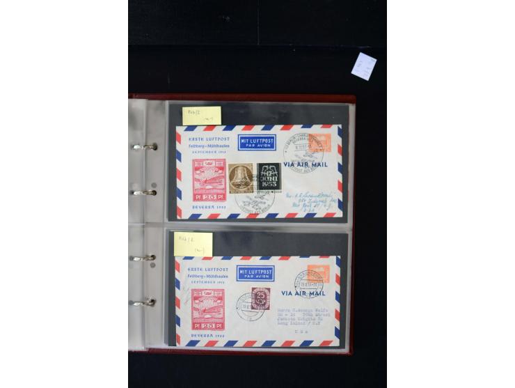 1952/90, Privatganzsachen-Sammlung mit ca. 1300 Umschlägen, Karten, Streifbändern etc., ungebraucht und gestempelt mit Double