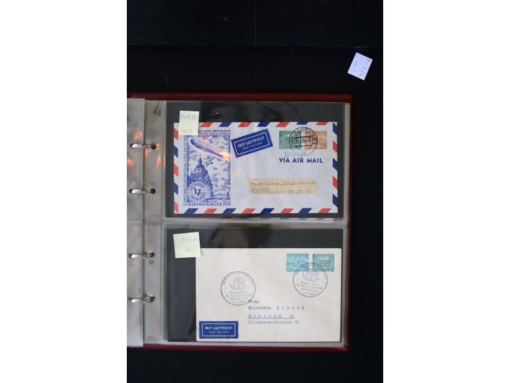 1952/90, Privatganzsachen-Sammlung mit ca. 1300 Umschlägen, Karten, Streifbändern etc., ungebraucht und gestempelt mit Double