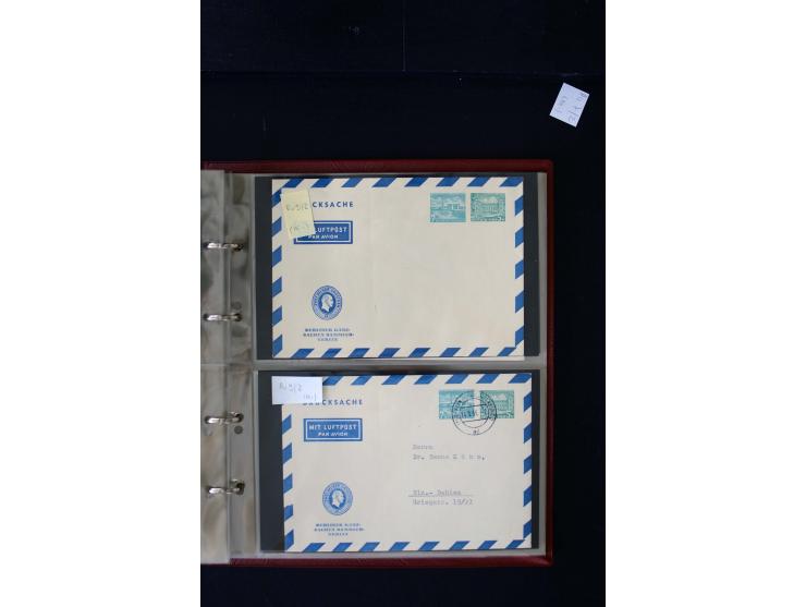 1952/90, Privatganzsachen-Sammlung mit ca. 1300 Umschlägen, Karten, Streifbändern etc., ungebraucht und gestempelt mit Double