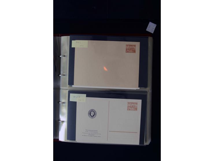 1952/90, Privatganzsachen-Sammlung mit ca. 1300 Umschlägen, Karten, Streifbändern etc., ungebraucht und gestempelt mit Double