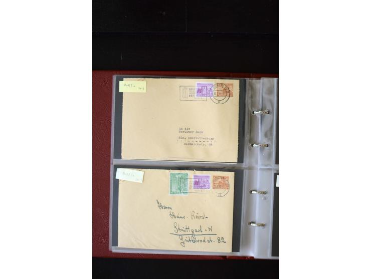 1952/90, Privatganzsachen-Sammlung mit ca. 1300 Umschlägen, Karten, Streifbändern etc., ungebraucht und gestempelt mit Double
