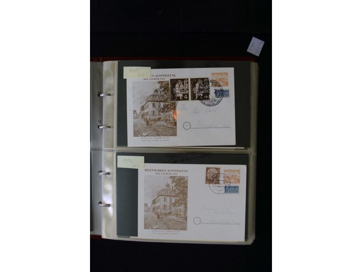 1952/90, Privatganzsachen-Sammlung mit ca. 1300 Umschlägen, Karten, Streifbändern etc., ungebraucht und gestempelt mit Double