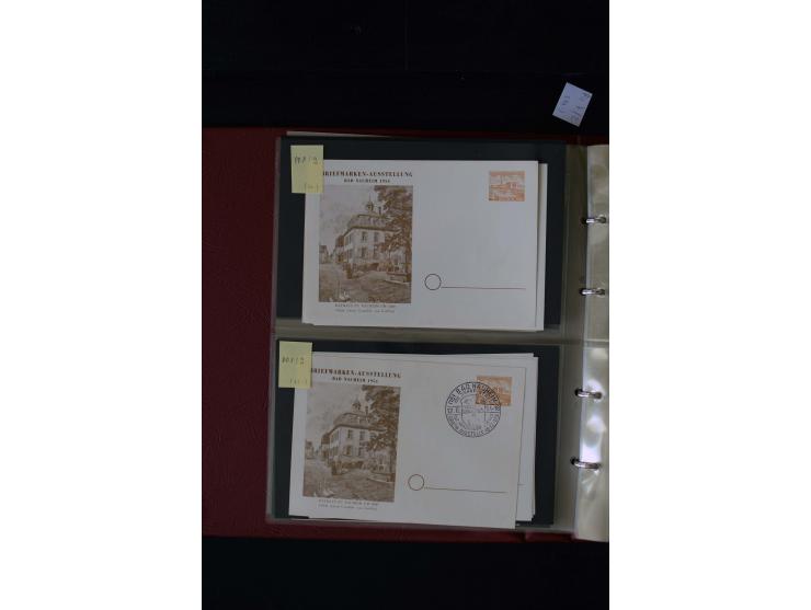 1952/90, Privatganzsachen-Sammlung mit ca. 1300 Umschlägen, Karten, Streifbändern etc., ungebraucht und gestempelt mit Double