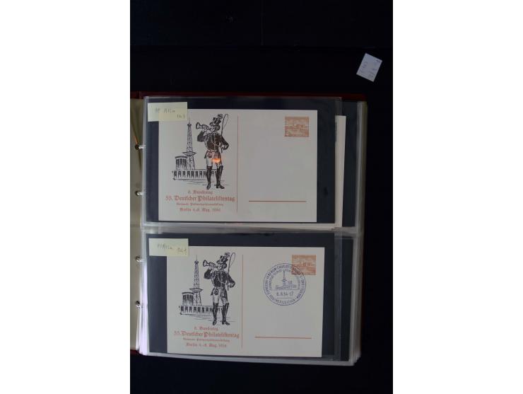 1952/90, Privatganzsachen-Sammlung mit ca. 1300 Umschlägen, Karten, Streifbändern etc., ungebraucht und gestempelt mit Double