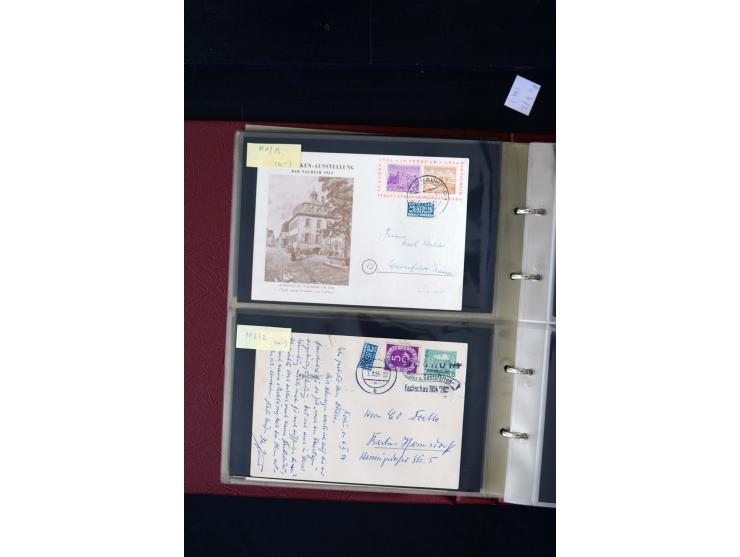 1952/90, Privatganzsachen-Sammlung mit ca. 1300 Umschlägen, Karten, Streifbändern etc., ungebraucht und gestempelt mit Double