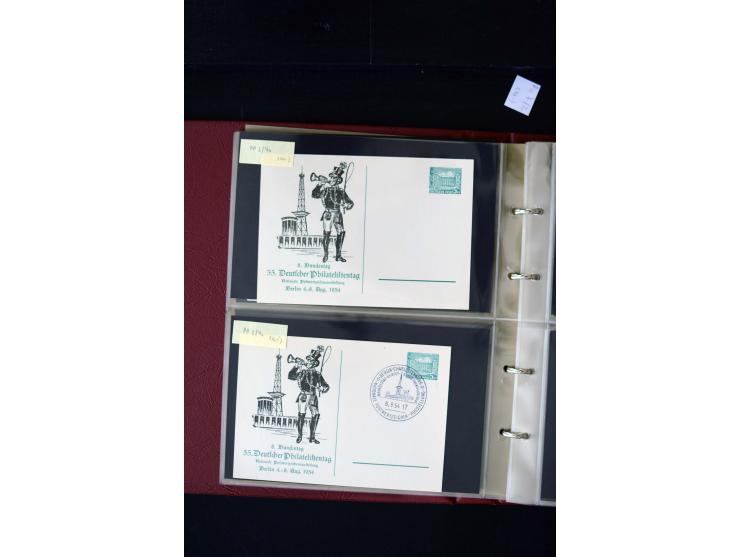 1952/90, Privatganzsachen-Sammlung mit ca. 1300 Umschlägen, Karten, Streifbändern etc., ungebraucht und gestempelt mit Double