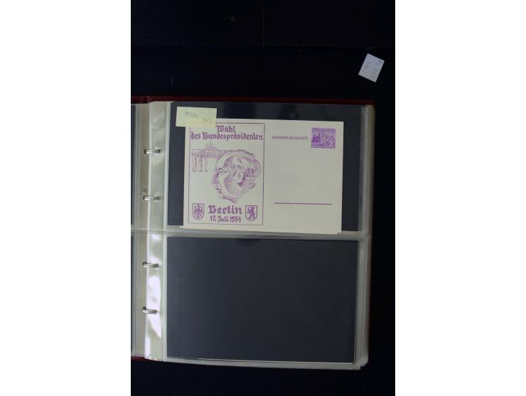 1952/90, Privatganzsachen-Sammlung mit ca. 1300 Umschlägen, Karten, Streifbändern etc., ungebraucht und gestempelt mit Double