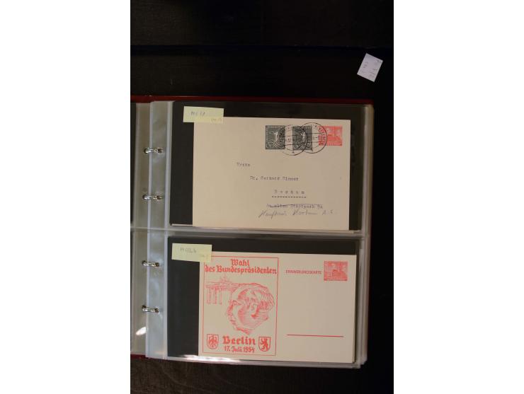 1952/90, Privatganzsachen-Sammlung mit ca. 1300 Umschlägen, Karten, Streifbändern etc., ungebraucht und gestempelt mit Double