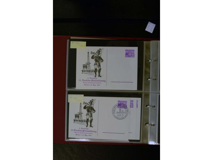 1952/90, Privatganzsachen-Sammlung mit ca. 1300 Umschlägen, Karten, Streifbändern etc., ungebraucht und gestempelt mit Double