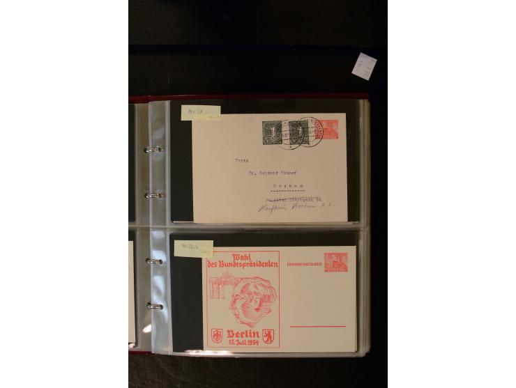 1952/90, Privatganzsachen-Sammlung mit ca. 1300 Umschlägen, Karten, Streifbändern etc., ungebraucht und gestempelt mit Double