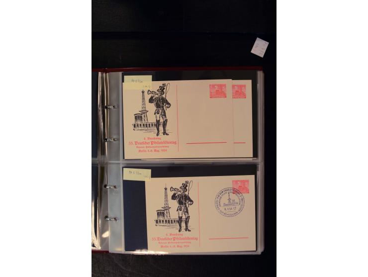 1952/90, Privatganzsachen-Sammlung mit ca. 1300 Umschlägen, Karten, Streifbändern etc., ungebraucht und gestempelt mit Double