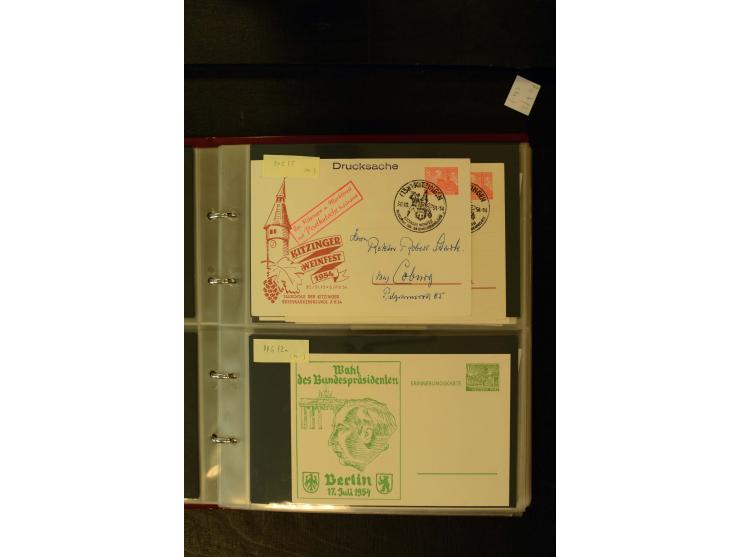 1952/90, Privatganzsachen-Sammlung mit ca. 1300 Umschlägen, Karten, Streifbändern etc., ungebraucht und gestempelt mit Double