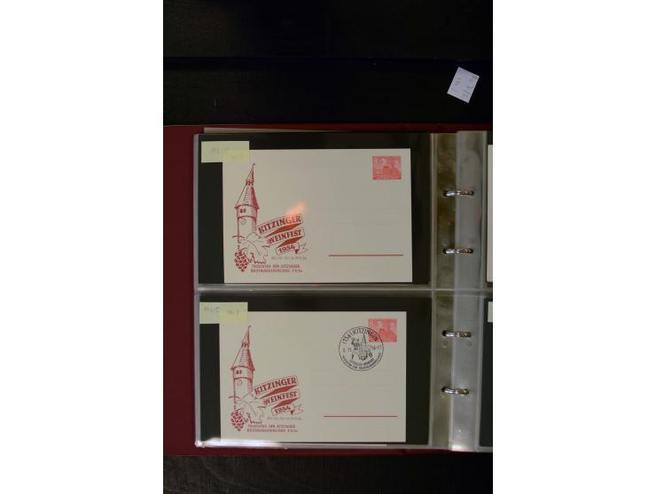 1952/90, Privatganzsachen-Sammlung mit ca. 1300 Umschlägen, Karten, Streifbändern etc., ungebraucht und gestempelt mit Double