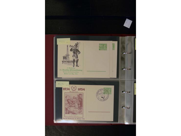 1952/90, Privatganzsachen-Sammlung mit ca. 1300 Umschlägen, Karten, Streifbändern etc., ungebraucht und gestempelt mit Double