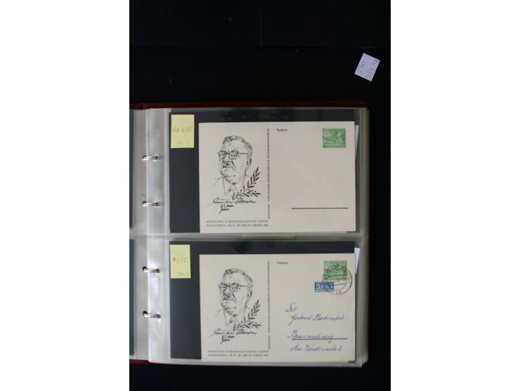1952/90, Privatganzsachen-Sammlung mit ca. 1300 Umschlägen, Karten, Streifbändern etc., ungebraucht und gestempelt mit Double
