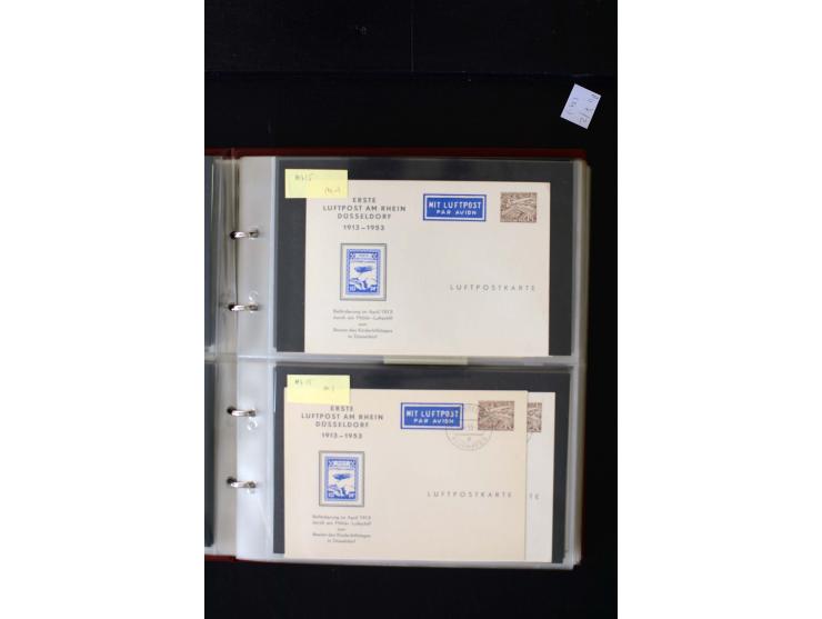 1952/90, Privatganzsachen-Sammlung mit ca. 1300 Umschlägen, Karten, Streifbändern etc., ungebraucht und gestempelt mit Double