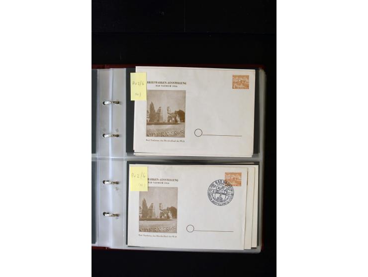 1952/90, Privatganzsachen-Sammlung mit ca. 1300 Umschlägen, Karten, Streifbändern etc., ungebraucht und gestempelt mit Double
