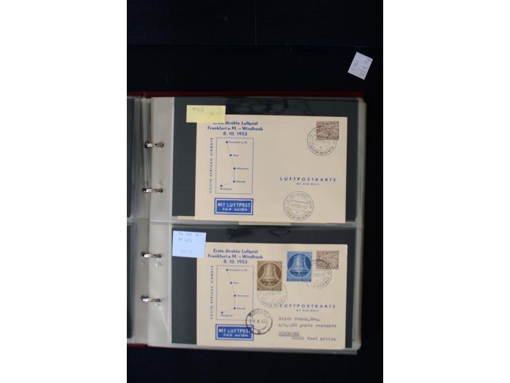 1952/90, Privatganzsachen-Sammlung mit ca. 1300 Umschlägen, Karten, Streifbändern etc., ungebraucht und gestempelt mit Double