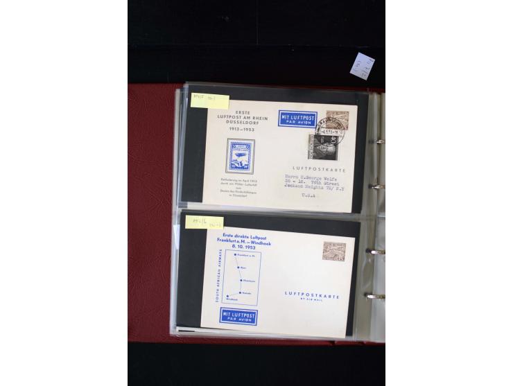 1952/90, Privatganzsachen-Sammlung mit ca. 1300 Umschlägen, Karten, Streifbändern etc., ungebraucht und gestempelt mit Double