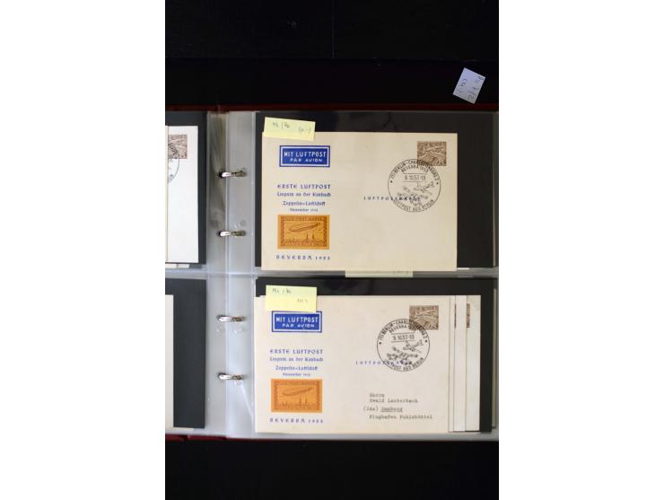 1952/90, Privatganzsachen-Sammlung mit ca. 1300 Umschlägen, Karten, Streifbändern etc., ungebraucht und gestempelt mit Double