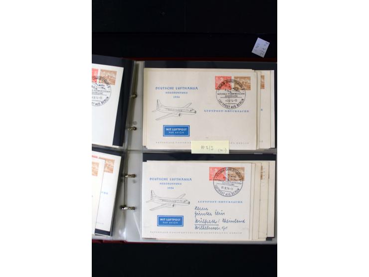 1952/90, Privatganzsachen-Sammlung mit ca. 1300 Umschlägen, Karten, Streifbändern etc., ungebraucht und gestempelt mit Double