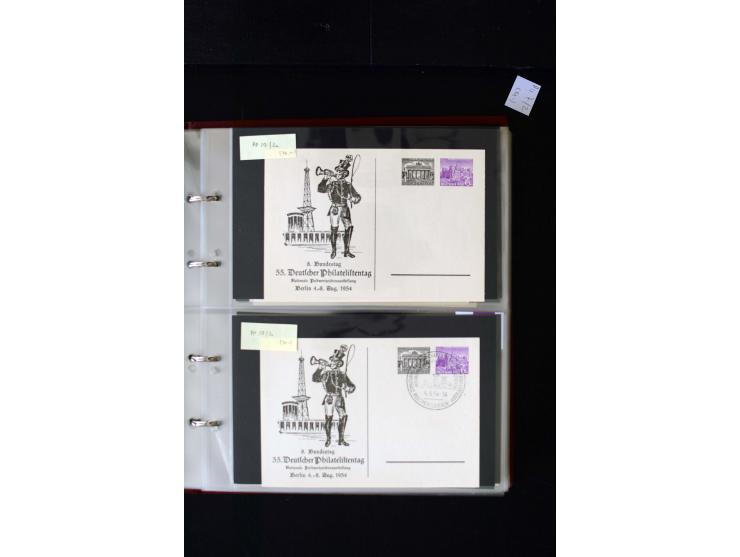 1952/90, Privatganzsachen-Sammlung mit ca. 1300 Umschlägen, Karten, Streifbändern etc., ungebraucht und gestempelt mit Double