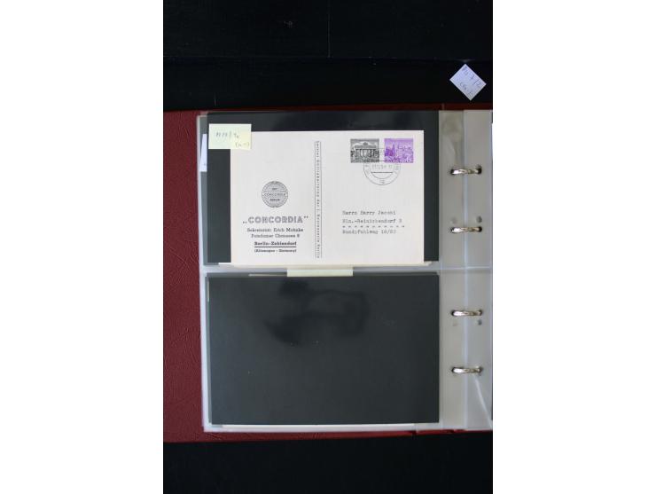 1952/90, Privatganzsachen-Sammlung mit ca. 1300 Umschlägen, Karten, Streifbändern etc., ungebraucht und gestempelt mit Double