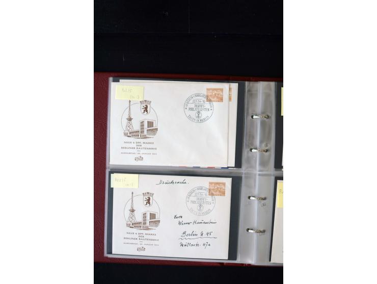 1952/90, Privatganzsachen-Sammlung mit ca. 1300 Umschlägen, Karten, Streifbändern etc., ungebraucht und gestempelt mit Double