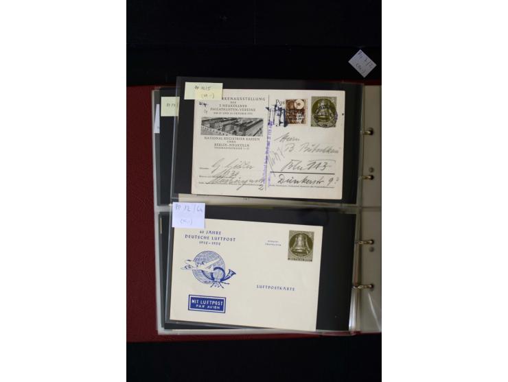 1952/90, Privatganzsachen-Sammlung mit ca. 1300 Umschlägen, Karten, Streifbändern etc., ungebraucht und gestempelt mit Double