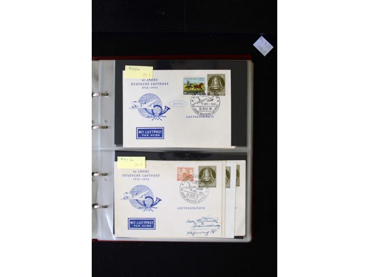 1952/90, Privatganzsachen-Sammlung mit ca. 1300 Umschlägen, Karten, Streifbändern etc., ungebraucht und gestempelt mit Double