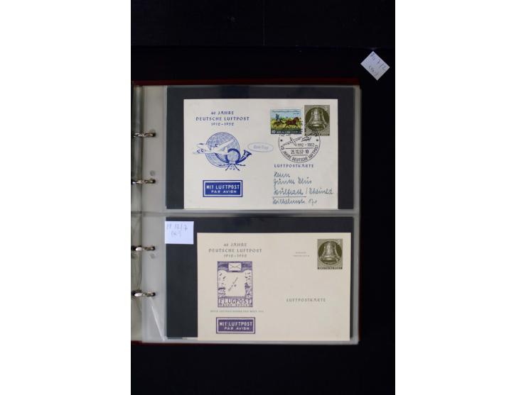 1952/90, Privatganzsachen-Sammlung mit ca. 1300 Umschlägen, Karten, Streifbändern etc., ungebraucht und gestempelt mit Double
