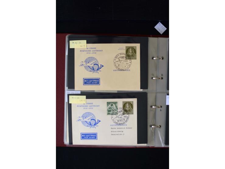 1952/90, Privatganzsachen-Sammlung mit ca. 1300 Umschlägen, Karten, Streifbändern etc., ungebraucht und gestempelt mit Double