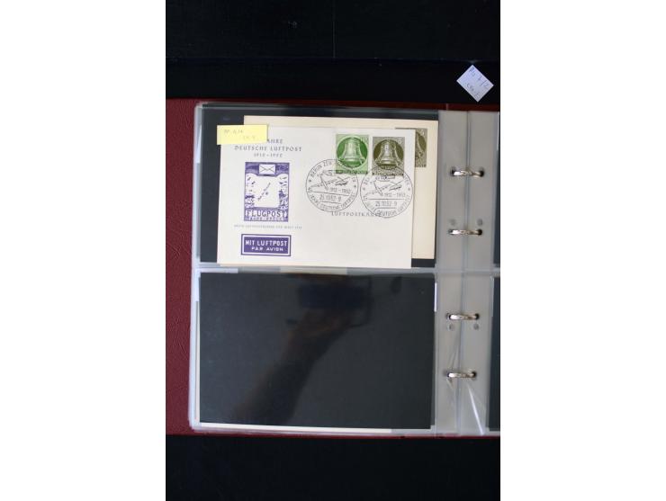 1952/90, Privatganzsachen-Sammlung mit ca. 1300 Umschlägen, Karten, Streifbändern etc., ungebraucht und gestempelt mit Double