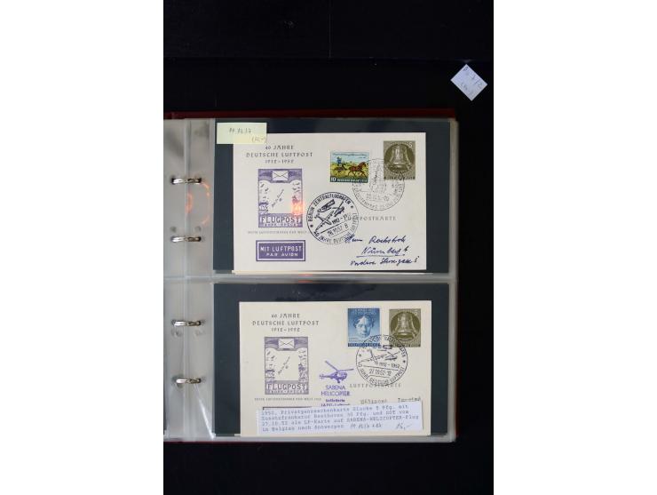 1952/90, Privatganzsachen-Sammlung mit ca. 1300 Umschlägen, Karten, Streifbändern etc., ungebraucht und gestempelt mit Double