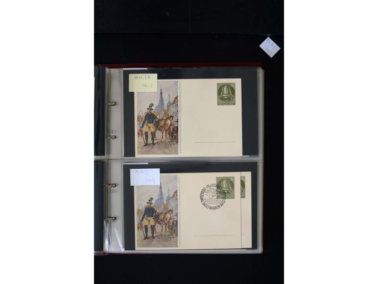 1952/90, Privatganzsachen-Sammlung mit ca. 1300 Umschlägen, Karten, Streifbändern etc., ungebraucht und gestempelt mit Double