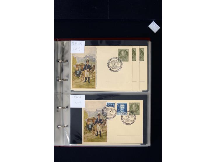 1952/90, Privatganzsachen-Sammlung mit ca. 1300 Umschlägen, Karten, Streifbändern etc., ungebraucht und gestempelt mit Double