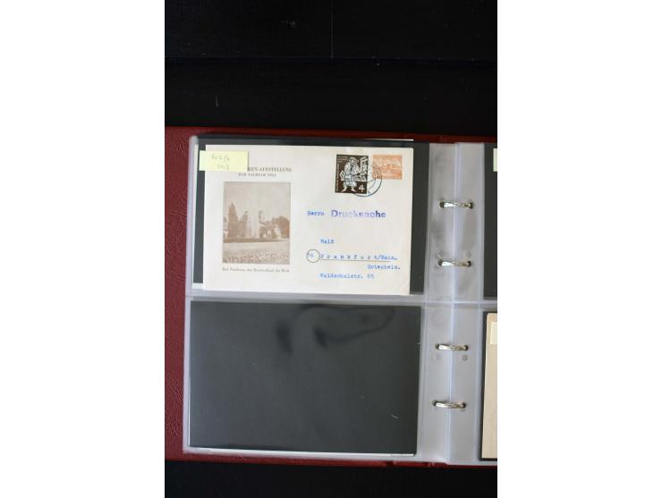 1952/90, Privatganzsachen-Sammlung mit ca. 1300 Umschlägen, Karten, Streifbändern etc., ungebraucht und gestempelt mit Double