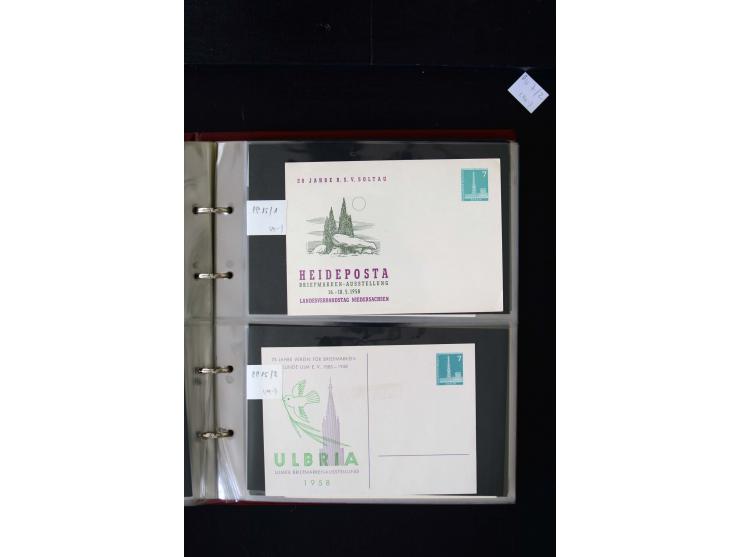1952/90, Privatganzsachen-Sammlung mit ca. 1300 Umschlägen, Karten, Streifbändern etc., ungebraucht und gestempelt mit Double