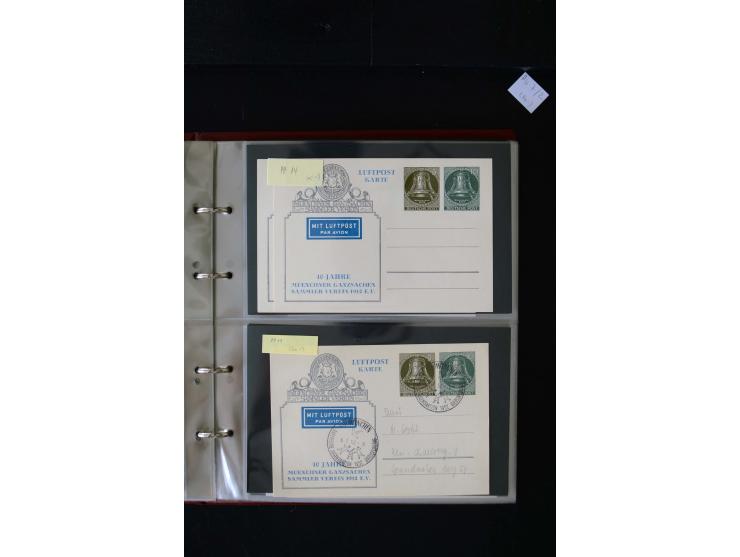 1952/90, Privatganzsachen-Sammlung mit ca. 1300 Umschlägen, Karten, Streifbändern etc., ungebraucht und gestempelt mit Double